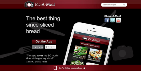 Pic-A-Meal website design